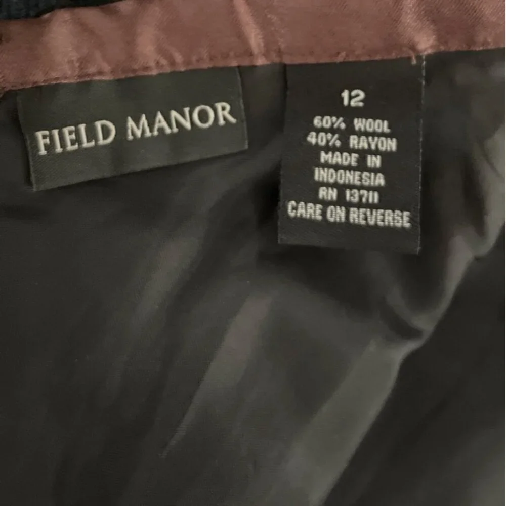 Field Manor Skirt Size 12 Wool Chevron Plaid Ruffle Hem Academia Cottagecore